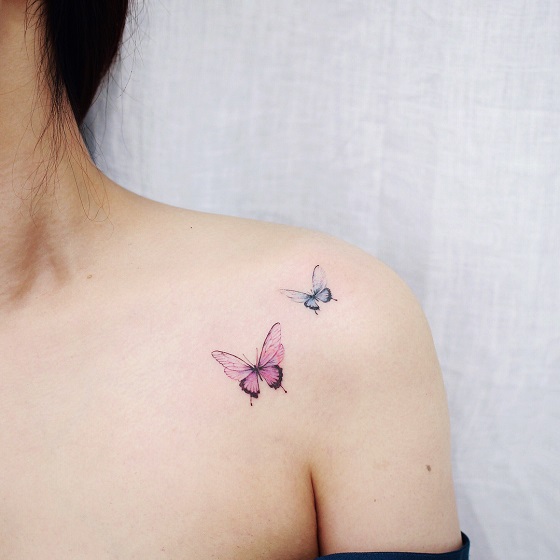 τατουαζ για τους διδυμους με πεταλουδες