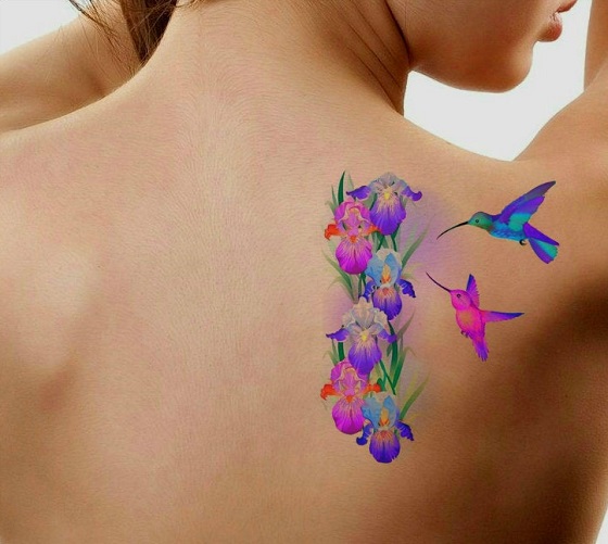 τατουαζ για τον ταυρο με πουλια και λουλούδια